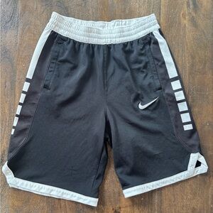 Nike Elite Boys Shorts - Size Large - Black with white trim